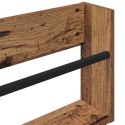 VidaXL Regał na gazety z półką 2 pcs Stare drewno 60 x 12 x 30 cm