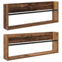 VidaXL Regał na gazety z półką 2 pcs Stare drewno 80 x 12 x 30 cm