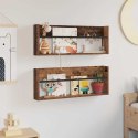VidaXL Regał na gazety z półką 2 pcs Stare drewno 80 x 12 x 30 cm