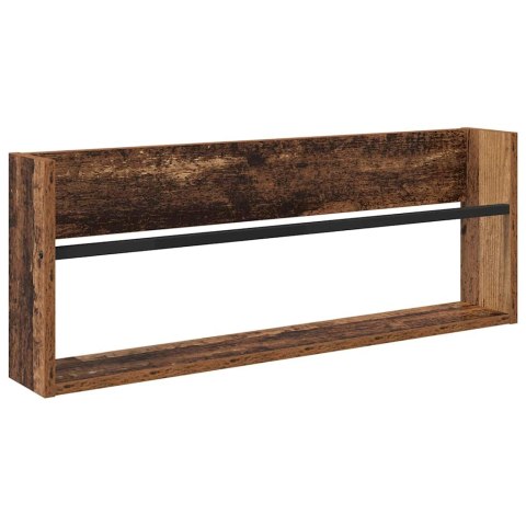 VidaXL Regał na gazety z półką 2 pcs Stare drewno 80 x 12 x 30 cm