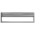 VidaXL Regał na gazety z półką 2 pcs Szary Sonoma 100 x 12 x 30 cm