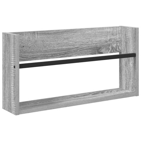 VidaXL Regał na gazety z półką 2 pcs Szary Sonoma 60 x 12 x 30 cm