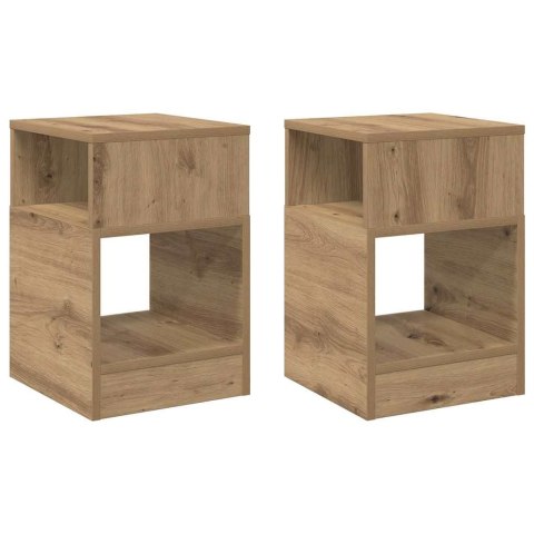 VidaXL Stolik końcowy 2 pcs Dąb rzemieślniczy 30,5 x 30 x 45 cm
