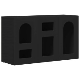 VidaXL Bufet Czarny 100 x 35 x 59 cm Materiał drewnopochodny