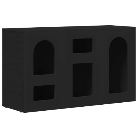 VidaXL Bufet Czarny 100 x 35 x 59 cm Materiał drewnopochodny