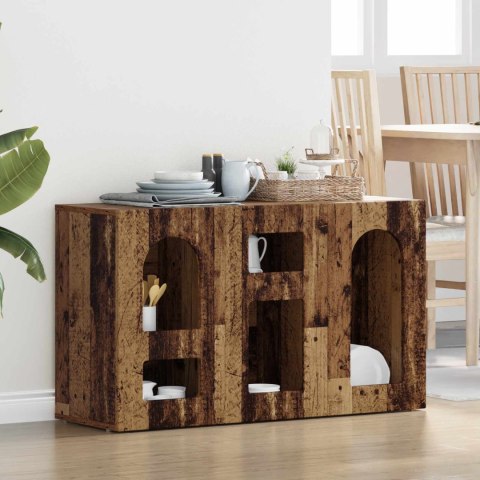 VidaXL Bufet Stare drewno 100 x 35 x 59 cm Materiał drewnopochodny