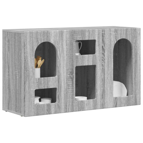VidaXL Bufet Szary Sonoma 100 x 35 x 59 cm Materiał drewnopochodny