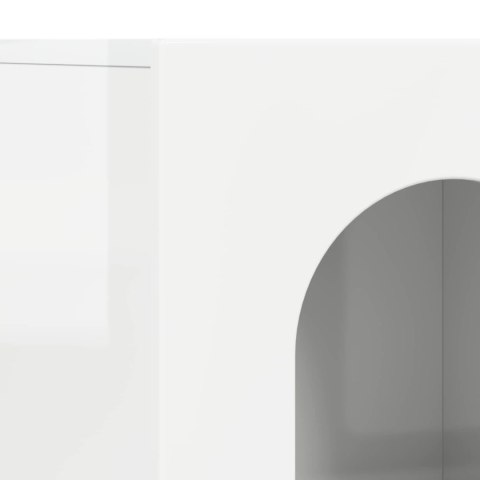 VidaXL Bufet Wysoki połysk biały 100 x 35 x 59 cm