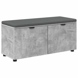 VidaXL Ławka w przedpokoju z poduszką Betonowy Szary 100 x 38 x 46 cm