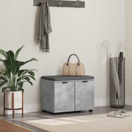 VidaXL Ławka w przedpokoju z poduszką Betonowy Szary 60 x 38 x 46 cm
