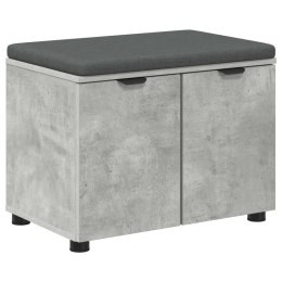 VidaXL Ławka w przedpokoju z poduszką Betonowy Szary 60 x 38 x 46 cm