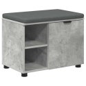 VidaXL Ławka w przedpokoju z poduszką Betonowy Szary 60 x 38 x 46 cm