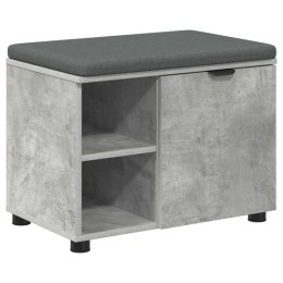 VidaXL Ławka w przedpokoju z poduszką Betonowy Szary 60 x 38 x 46 cm