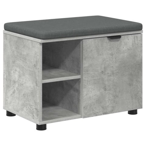 VidaXL Ławka w przedpokoju z poduszką Betonowy Szary 60 x 38 x 46 cm