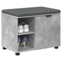 VidaXL Ławka w przedpokoju z poduszką Betonowy Szary 60 x 38 x 46 cm