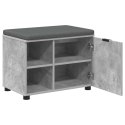 VidaXL Ławka w przedpokoju z poduszką Betonowy Szary 60 x 38 x 46 cm