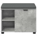 VidaXL Ławka w przedpokoju z poduszką Betonowy Szary 60 x 38 x 46 cm