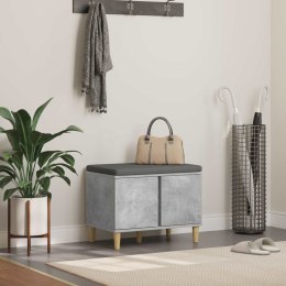 VidaXL Ławka w przedpokoju z poduszką Betonowy Szary 60 x 38 x 46 cm