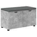 VidaXL Ławka w przedpokoju z poduszką Betonowy Szary 80 x 38 x 46 cm