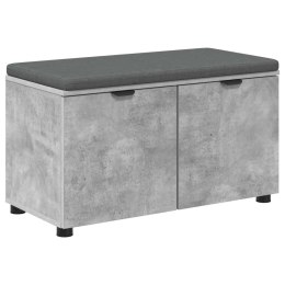 VidaXL Ławka w przedpokoju z poduszką Betonowy Szary 80 x 38 x 46 cm