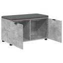 VidaXL Ławka w przedpokoju z poduszką Betonowy Szary 80 x 38 x 46 cm