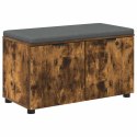 VidaXL Ławka w przedpokoju z poduszką Dąb Wędzony 80 x 38 x 46 cm