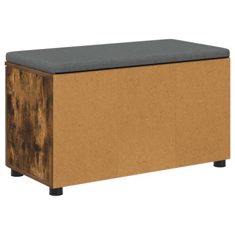 VidaXL Ławka w przedpokoju z poduszką Dąb Wędzony 80 x 38 x 46 cm