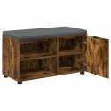 VidaXL Ławka w przedpokoju z poduszką Dąb Wędzony 80 x 38 x 46 cm