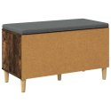 VidaXL Ławka w przedpokoju z poduszką Dąb Wędzony 80 x 38 x 46 cm