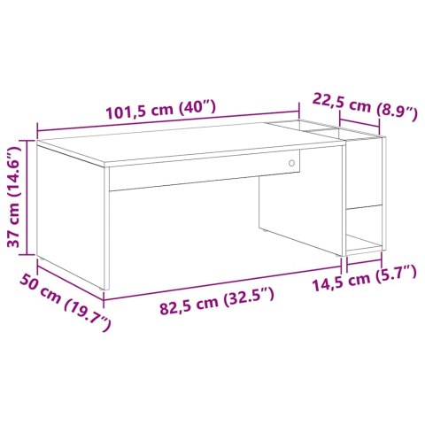 VidaXL Stolik kawowy Betonowy szary 101,5 x 50 x 37 cm
