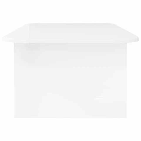VidaXL Stolik kawowy Wysoki połysk biały 93 x 53 x 33 cm