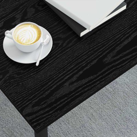 VidaXL Stolik kawowy Czarny Dąb 100 x 100 x 45 cm