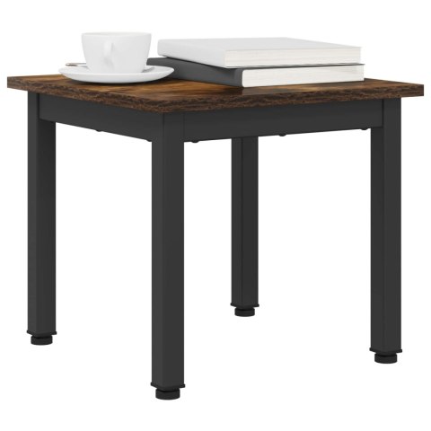 VidaXL Stolik kawowy Dąb dymny 40 x 40 x 36 cm Materiał drewnopochodny