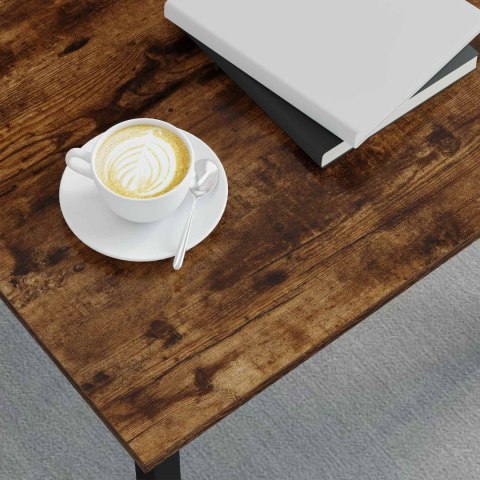VidaXL Stolik kawowy Dąb dymny 40 x 40 x 36 cm Materiał drewnopochodny