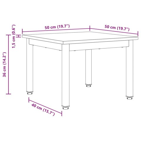 VidaXL Stolik kawowy Sonoma 50 x 50 x 36 cm Materiał drewnopochodny