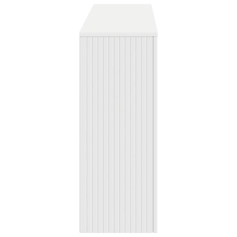 VidaXL Konsola Paski Biały 155 x 29 x 74 cm Drewno inżynieryjne