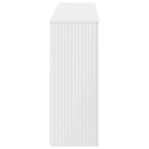 VidaXL Konsola Paski Biały Wysoki Połysk 155 x 29 x 74 cm