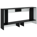 VidaXL Konsola Paski Czarny 155 x 29 x 74 cm Drewno inżynieryjne