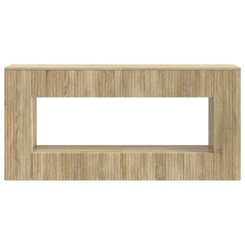 VidaXL Konsola Paski Dąb Sonoma 155 x 29 x 74 cm Drewno inżynieryjne