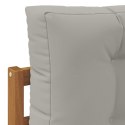 VidaXL Sofa końcowa na zewnątrz 3 Sztuka Naturalny i Jasny Szary