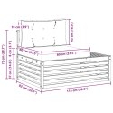 VidaXL Sofa końcowa na zewnątrz 3 Sztuka Naturalny i Jasny Szary