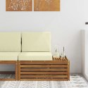 VidaXL Sofa końcowa na zewnątrz z poduszką Naturalny 91 x 63 x 73 cm