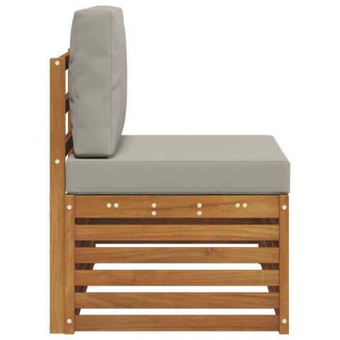 VidaXL Sofa końcowa na zewnątrz z poduszką Naturalny 91 x 63 x 73 cm