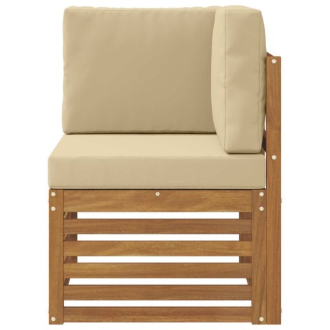 VidaXL Sofa narożna na zewnątrz Lite Drewno Akacji Naturalny