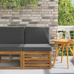 VidaXL Środkowa sofa ogrodowa Lite Drewno Akacji Naturalny