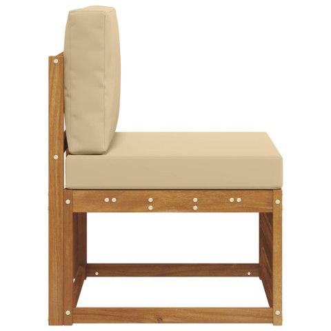 VidaXL Środkowa sofa ogrodowa Lite Drewno Akacji Naturalny