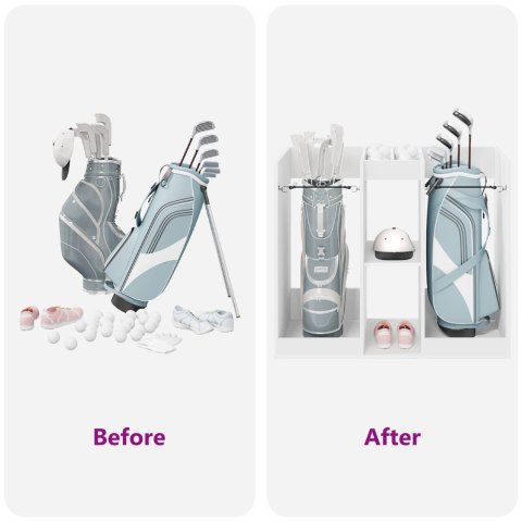 VidaXL Szafka golfowa Gładki Biały 102 x 45 x 85,5 cm