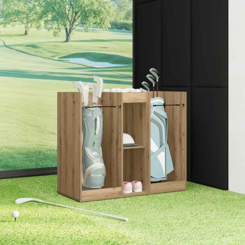 VidaXL Szafka golfowa Gładki Dąb rzemieślniczy 102 x 45 x 85,5 cm