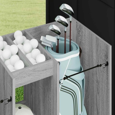 VidaXL Szafka golfowa Gładki Szary Sonoma 102 x 45 x 85,5 cm