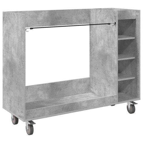 VidaXL Szafka golfowa z kołem Gładki Betonowy szary 120 x 45 x 98 cm